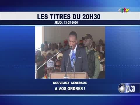 Le JT de 20H30 sur CRTV du jeudi 13 août 2026