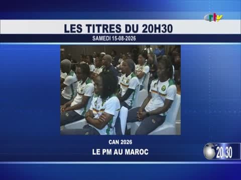 Le JT de 20H30 sur CRTV du samedi 15 août 2026